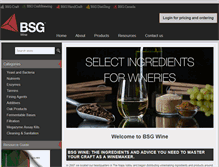 Tablet Screenshot of bsgwine.com